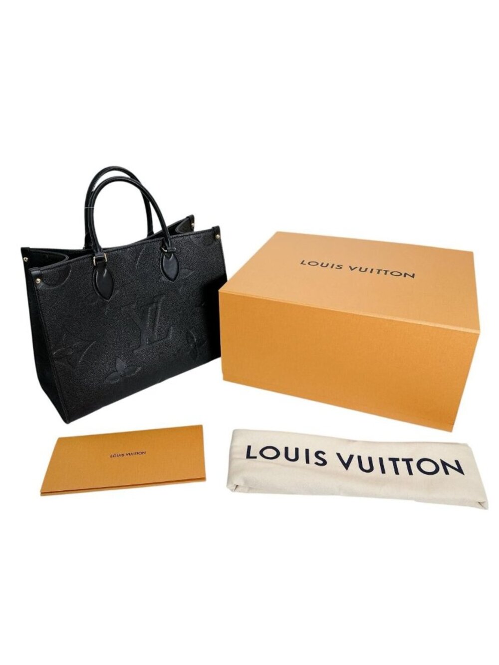 Louis Vuitton Empreinte Handbag On The Go MM Tote Noir